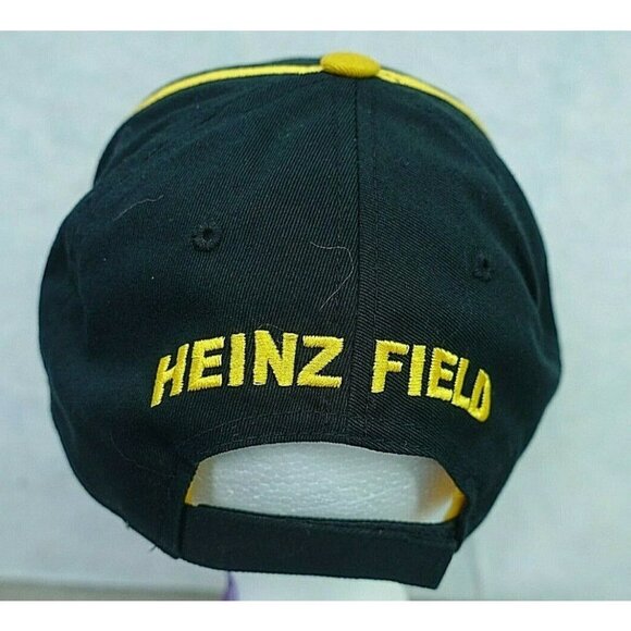 NFL Reebok Hat Cap Black Yellow Steelers Logo Adjustable Heinz Field 100% Cotton - Picture 2 of 4